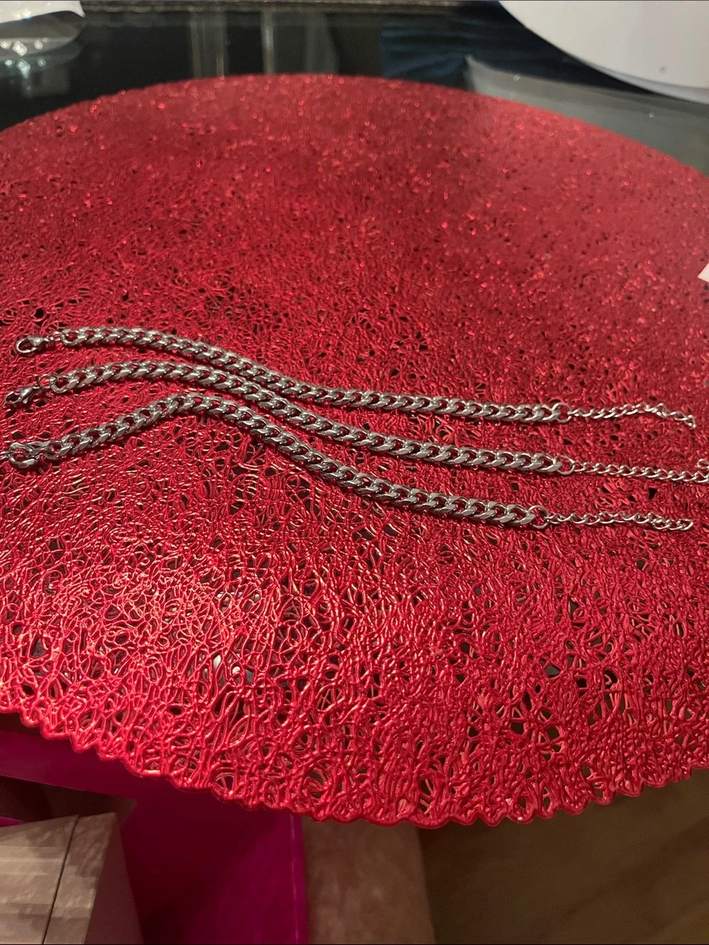 3 stainless steel - Cuban Link Chain Bracelets - Silver
